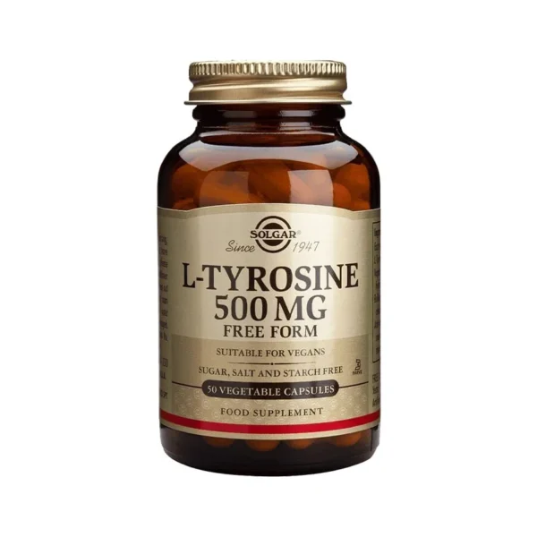 Solgar L-tirosina 500mg 50 Cápsulas Vegetais