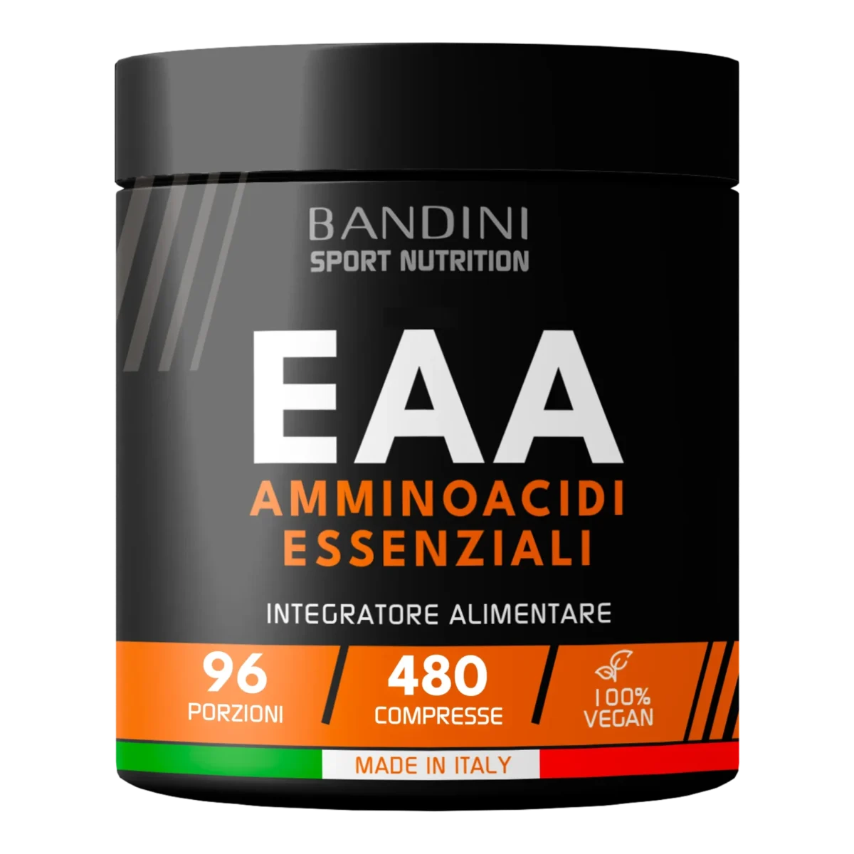 Bandini® EAA Aminoácidos essenciais 480 comprimidos - Com 9 Ácidos essenciais - pré, intra e pós-treino - complemento alimentar para o desporto - comprimidos - 96 doses - Vegan, sem açúcar